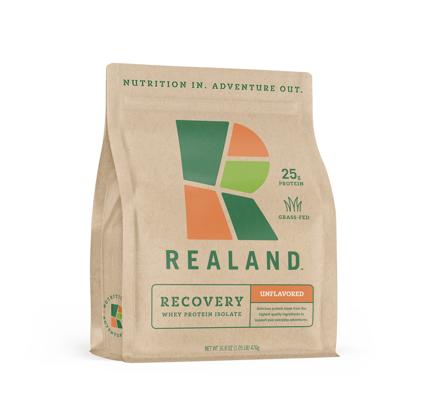 Realand Nutrition- Recovery. Grass-Fed Whey Protein Isolate.