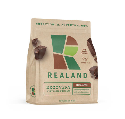 Realand Nutrition - Recovery. Grass-Fed Whey Protein Isolate in Chocolate