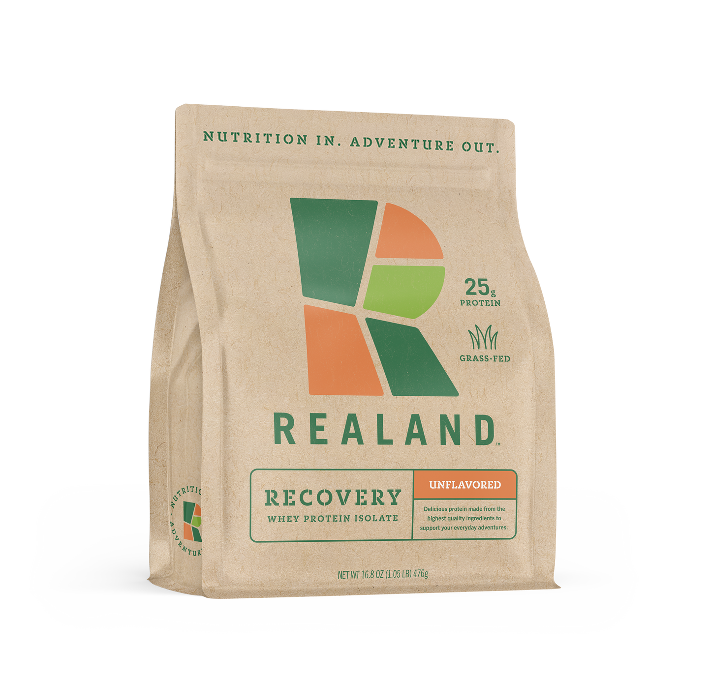 Realand Nutrition- Recovery. Grass-Fed Whey Protein Isolate.